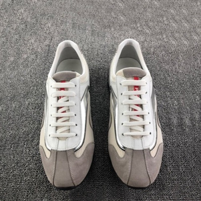 Prada 2019 Mens Leather Sneakers - 프라다 2019 남성용 레더 스니커즈 PRAS0114,Size(245 - 265).그레이
