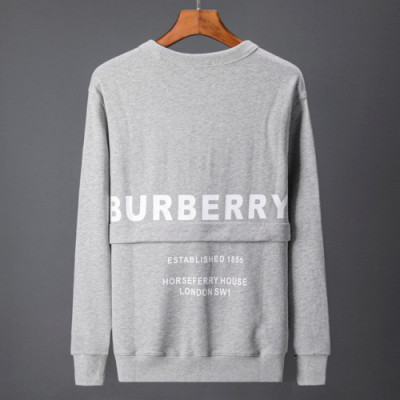Burberry 2019 Mens Logo Cotton Man-to-man - 버버리 2019 남성 로고 코튼 맨투맨 Bur0866x.Size(s - xl).그레이
