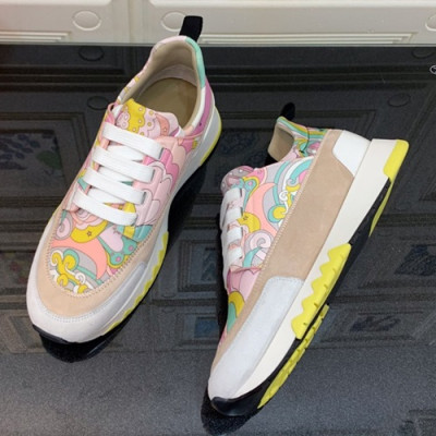 Hermes 2019 Ladies Canvas & Leather Sneakers - 에르메스 2019 여성용 캔버스&레더 스니커즈 HERS0141.Size(225 - 250).연핑크