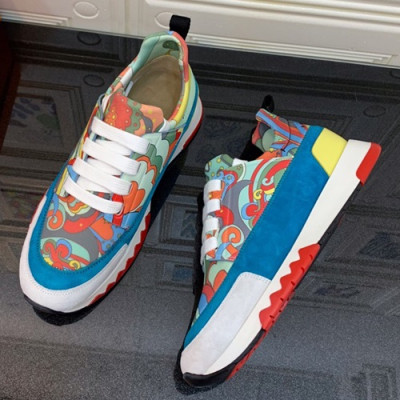 Hermes 2019 Ladies Canvas & Leather Sneakers - 에르메스 2019 여성용 캔버스&레더 스니커즈 HERS0142.Size(225 - 250).블루
