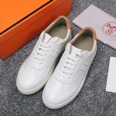 Hermes 2019 Mm / Wm Leather Sneakers - 에르메스 2019 남여공용 레더 스니커즈 HERS0143.Size(225 - 265).화이트