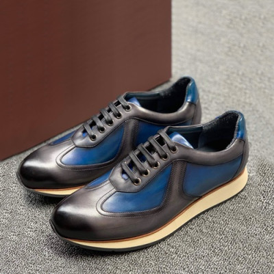 Balmain 2019 Mens Leather Sneakers - 발망 2019 남성용 레더 스니커즈 BALMS0004 ,Size(245 - 265),블루