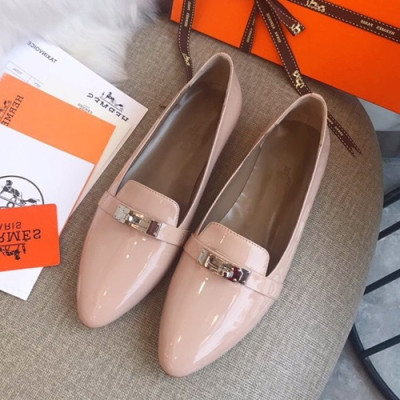 Hermes 2019 Ladies Leather Loafer- 에르메스 2019 여성용 레더 로퍼 HERS0169,Size(225 - 250).베이지핑크