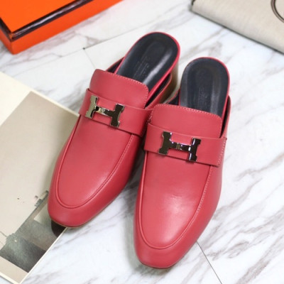 Hermes 2019 Ladies Leather Middle Heel Bloafer- 에르메스 2019 여성용 레더 미들힐 블로퍼 HERS0184,Size(225 - 255).핑크