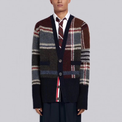 Thom Browne 2019 Mens Strap V-neck Cardigan - 톰브라운 2019 남성 스트랩 브이넥 가디건 Thom0490x.Size(m - xl).레드