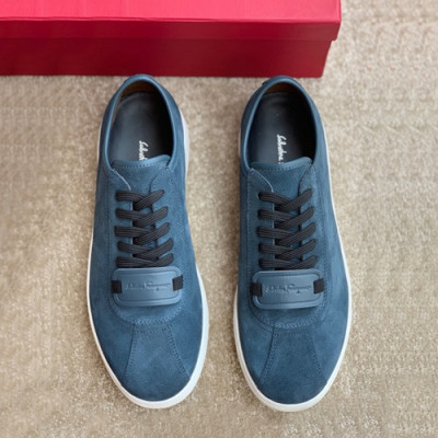 Ferragamo 2019 Mens Suede Sneakers - 페라가모 2019 남성용 스웨이드 스니커즈, FGMS0044,Size(245 - 265).블루