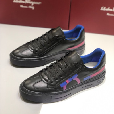 Ferragamo 2019 Mens Leather Sneakers - 페라가모 2019 남성용 레더 스니커즈, FGMS0051,Size(245 - 265).블랙