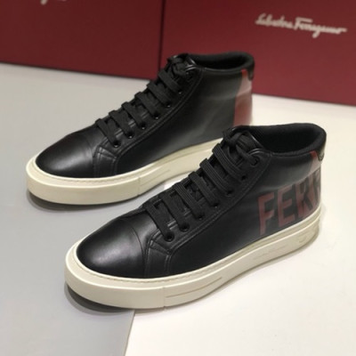 Ferragamo 2019 Mens Leather Sneakers - 페라가모 2019 남성용 레더 스니커즈, FGMS0052,Size(245 - 265).블랙
