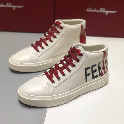 Ferragamo 2019 Mens Leather Sneakers - 페라가모 2019 남성용 레더 스니커즈, FGMS0053,Size(245 - 265).화이트