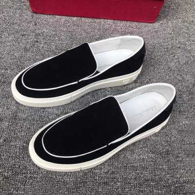 Ferragamo 2019 Mens Suede Slip On - 페라가모 2019 남성용 스웨이드 슬립온, FGMS0054,Size(245 - 265).블랙