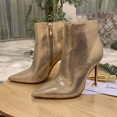 Christian Loubutin 2019 Leather High Heel Boots - 크리스챤 루부탱 2019 여성용 하이힐 부츠  CLS0009.Size (225 - 250).옐로우골드