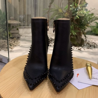 Christian Loubutin 2019 Leather High Heel Boots - 크리스챤 루부탱 2019 여성용 레더 하이힐 부츠  CLS0015.Size (225 - 250).블랙