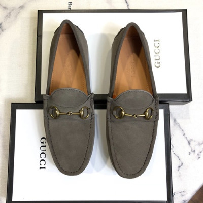 Gucci 2019 Mens Suede Loafer - 구찌 2019 남성용 스웨이드 로퍼 GUCS0187.Size(240 - 275).그레이