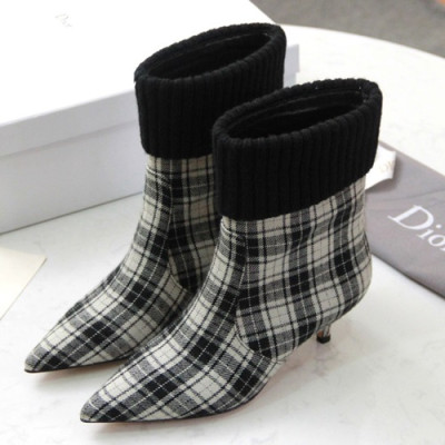 Dior 2019 Ladies Middle Heel Boots - 디올 2019 여성용 미들힐 부츠 DIOS0066,Size(225-250),화이트