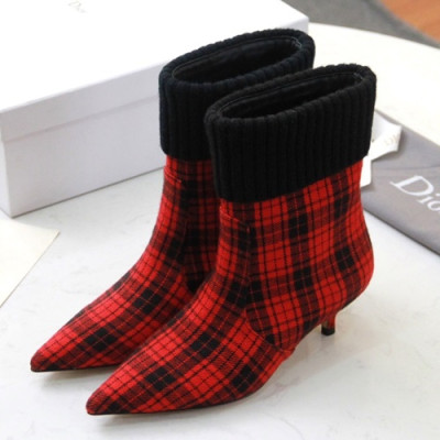 Dior 2019 Ladies Middle Heel Boots - 디올 2019 여성용 미들힐 부츠 DIOS0067,Size(225-250),레드