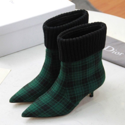 Dior 2019 Ladies Middle Heel Boots - 디올 2019 여성용 미들힐 부츠 DIOS0068,Size(225-250),그린