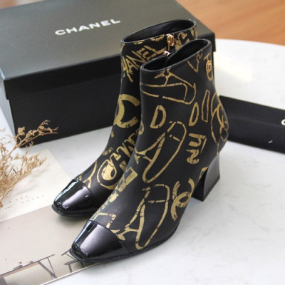 Chanel 2019 Ladies Leather Boots - 샤넬 2019 여성용 레더 부츠 CHAS0285,Size(225-250),블랙