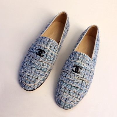 Chanel 2019 Ladies Tweed Loafer - 샤넬 2019 여성용 트위드 로퍼 CHAS0286.Size(225 - 250).블루