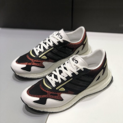 Y-3 2019 Mm / Wm Leather Sneakers - 요지야마모토 2019 남여공용 레더 스니커즈 Y-3S0018,Size(230 - 270).블랙+화이트