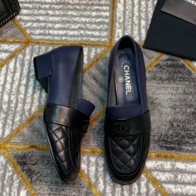 Chanel 2019 Ladies Leather Loafer - 샤넬 2019 여성용 레더 로퍼 CHAS0299.Size(225 - 250).블랙+네이비