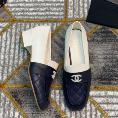 Chanel 2019 Ladies Leather Loafer - 샤넬 2019 여성용 레더 로퍼 CHAS0300.Size(225 - 250).네이비+화이트