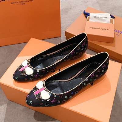 Louis Vuitton 2019 Ladies Flat Shoes - 루이비통 2019 여성용 플랫 슈즈 LOUS0194.Size(225 - 250).블랙