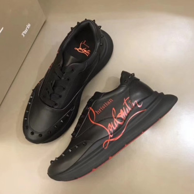 Christian Loubutin 2019 Mens Leather Sneakers  - 크리스챤루부탱 2019 남성용 레더 스니커즈 CLS0023.Size(240 - 270).블랙
