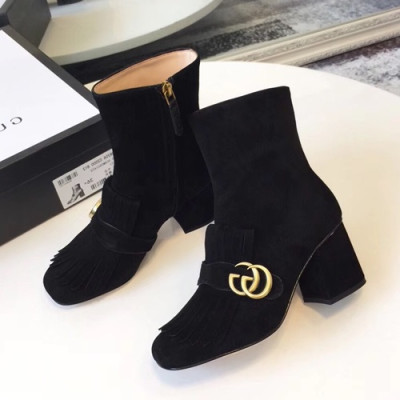 Gucci 2019 Ladies Leather Ankle Boots - 구찌 2019 여성용 레더 앵글 부츠 GUCS0193,Size(225-250),블랙