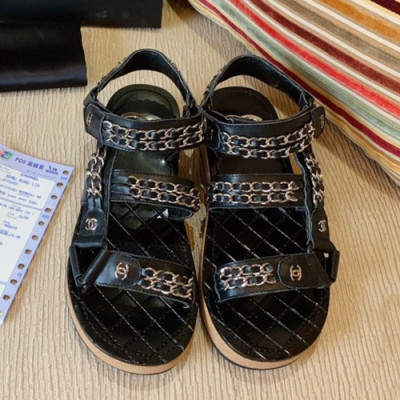 Chanel 2019 Ladies Leather Sandal - 샤넬 2019 여성용 레더 샌들 CHAS0307.Size(225 - 250).블랙