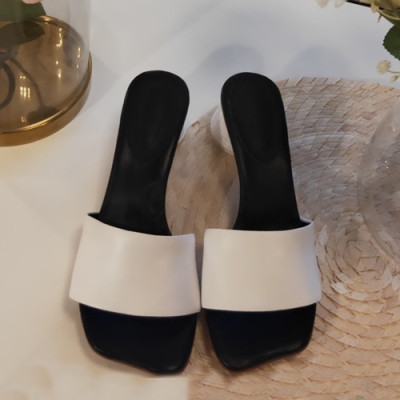 Maison Margiela 2019 Ladies Leather Middle Heel Slipper - 메종 마르지엘라 2019 여성용 레더 미들힐 슬리퍼 MMS0018,Size(225-250),화이트