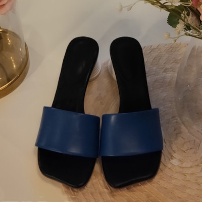Maison Margiela 2019 Ladies Leather Middle Heel Slipper - 메종 마르지엘라 2019 여성용 레더 미들힐 슬리퍼 MMS0020,Size(225-250),블루