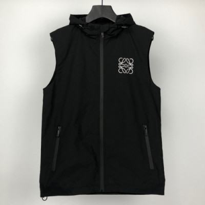 Loewe 2019 Mens Logo Linen Vest  - 로에베 2019 남성 로고 린넨 조끼 Loe0072x.Size(m - 3xl).블랙