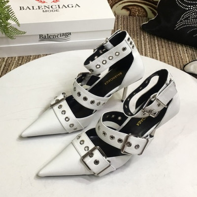 Balenciaga 2019 Ladies Leather High Heel Sandal Slingback - 발렌시아가 2019 여성용 레더 하이힐 샌들 슬링백 BALS0029.Size(225 - 245).화이트