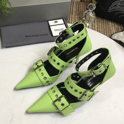 Balenciaga 2019 Ladies Leather High Heel Sandal Slingback - 발렌시아가 2019 여성용 레더 하이힐 샌들 슬링백 BALS0031.Size(225 - 245).라이트옐로우그린