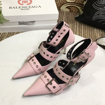 Balenciaga 2019 Ladies Leather High Heel Sandal Slingback - 발렌시아가 2019 여성용 레더 하이힐 샌들 슬링백 BALS0032.Size(225 - 245).연핑크
