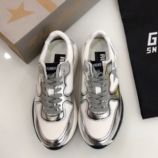 Golden Goose 2019 Ladies Leather Running Shoes - 골든구스 2019 여성용 레더 런닝슈즈 GGDBS0001.Size (225 - 250).화이트+실버