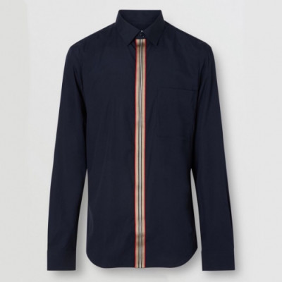 Burberry 2019 Mens Vintage Logo Slim Fit Cotton shirt - 버버리 2019 남성 빈티지 로고 슬림핏 코튼 셔츠 Bur0915x.Size(s - 2xl).네이비