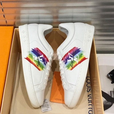 Louis Vuitton 2019 Mm / Wm Leather Sneakers - 루이비통 2019 남여공용 레더 스니커즈 LOUS0203.Size(225 - 270),화이트