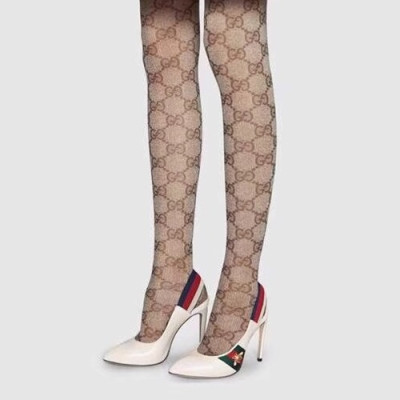 Gucci 2019 Ladies Leather High Heel Slingback - 구찌 2019 여성용 레더 하이힐 슬링백 GUCS0245.Size(225 - 250).화이트