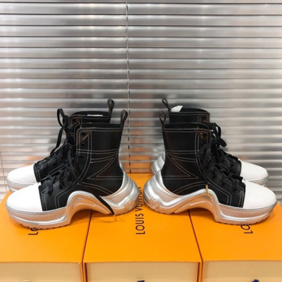 Louis vuitton 2019 Ladies Leather Sneakers  - 루이비통 2019 여성용 레더 스니커즈 LOUS0216,Size(225 - 245).블랙