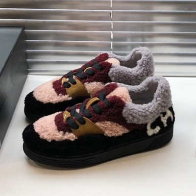 [러블리]Chanel 2019 Ladies Lambs Wool Sneakers - 샤넬 2019 여성용 램스울 스니커즈 CHAS0321.Size(225 - 245).블랙+핑크
