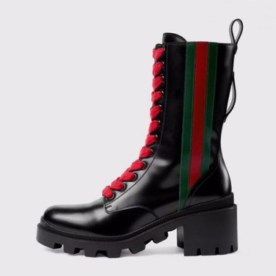 Gucci 2019 Ladies Leather Boots - 구찌 2019 여성용 레더 부츠 GUCS0249,Size(225-250),블랙
