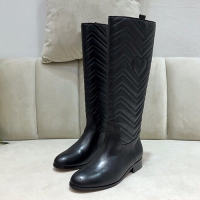 Gucci 2019 Ladies  Leather Boots - 구찌 2019 여성용 레더 부츠 GUCS0255,Size(225-250),블랙