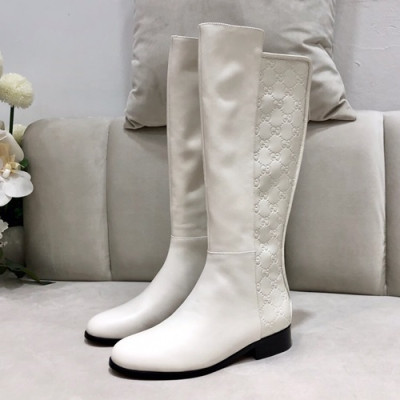 Gucci 2019 Ladies  Leather Boots - 구찌 2019 여성용 레더 부츠 GUCS0258,Size(225-250),화이트