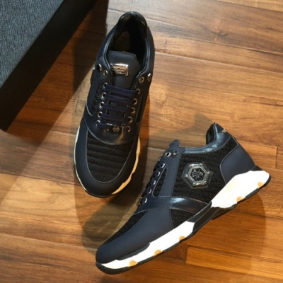 Philipp plein 2019 Mens Leather Sneakers  - 필립플레인 2019 남성용 레더 스니커즈 PPS0023,Size(240 - 275).네이비