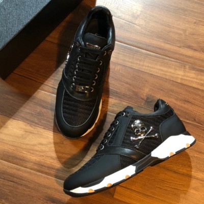 Philipp plein 2019 Mens Leather Sneakers  - 필립플레인 2019 남성용 레더 스니커즈 PPS0027,Size(240 - 275).블랙