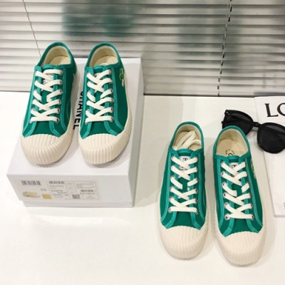 Chanel 2019 Ladies Canvas Sneakers - 샤넬 2019 여성용 캔버스 스니커즈 CHAS0329.Size(225 - 245).그린