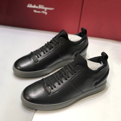 Ferragamo 2019 Mens Leather Sneakers - 페라가모 2019 남성용 레더 스니커즈, FGMS0065,Size(250 - 265).블랙