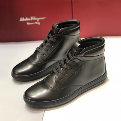Ferragamo 2019 Mens Leather Sneakers - 페라가모 2019 남성용 레더 스니커즈, FGMS0066,Size(245 - 265).블랙