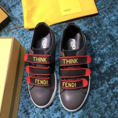 Fendi 2019 Mens Leather Sneakers - 펜디 2019 남성용 레더 스니커즈 FENS0091,Size(240 - 270).그레이